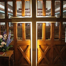 Cross in foyer